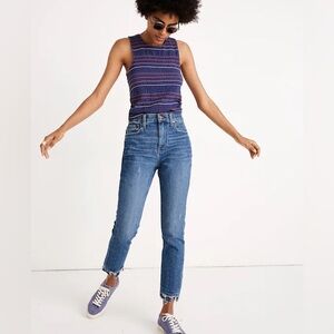 Madewell The High-Rise Slim Boyjean in Melbourne Wash
